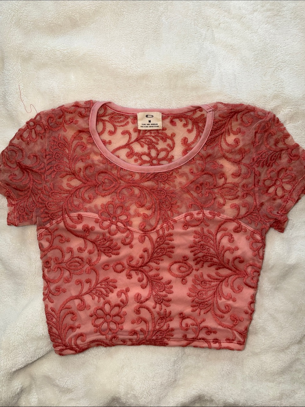 Women's Embroidered Crop Top